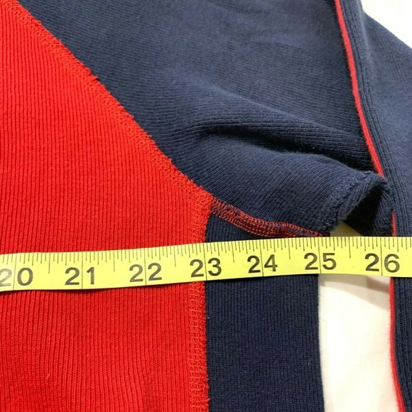 Tommy Hilfiger Crest Spell Out Jacket Full Zip Sweatshirt Cotton Red Blue L Mint - Picture 10 of 12